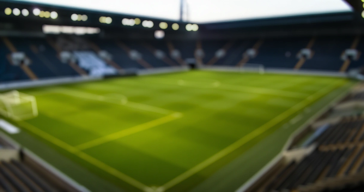 Valioliigan jalkapallostadion illan valaistuksessa, xG-analyysin taustakuva